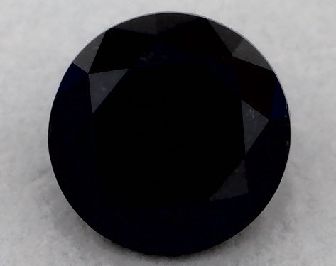 GIA 0.41 Carat Fancy Black-CO Round Cut Diamond