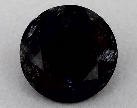 GIA 2.62 Carat Fancy Black-CO Round Cut Diamond