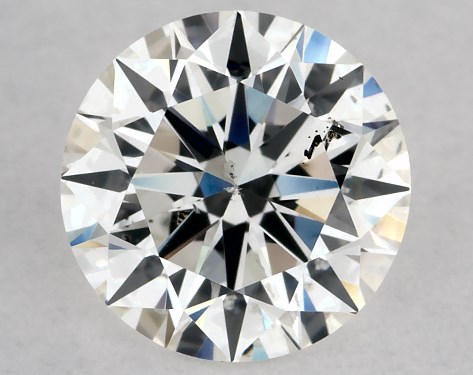 GIA 1.00 Carat H-SI2 Excellent Cut Round Diamond