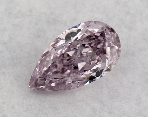 GIA 0.38 Carat Fancy Pink Purple-SI2 Pear Shaped Diamond