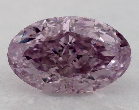 GIA 0.30 Carat Fancy Pinkish Purple-SI2 Oval Cut Diamond