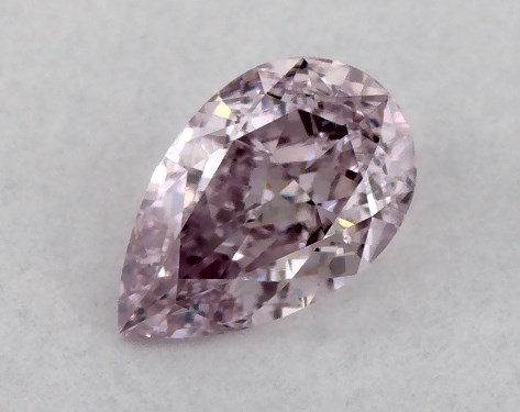 GIA 0.34 Carat Fancy Pink Purple-VVS2 Pear Shaped Diamond