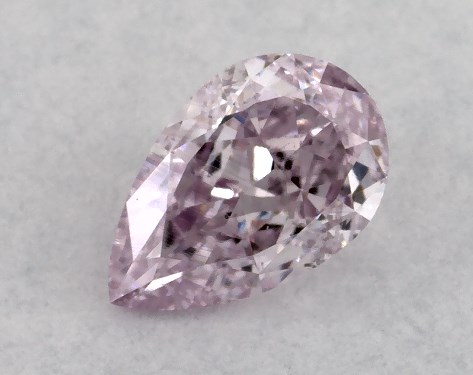 GIA 0.30 Carat Fancy Pinkish Purple-SI1 Pear Shaped Diamond