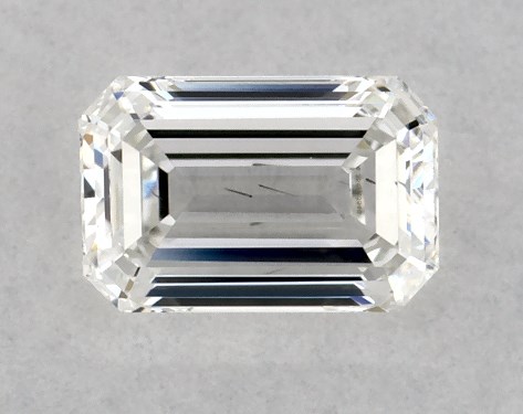GIA 0.23 Carat F-SI2 Good Cut Emerald Diamond