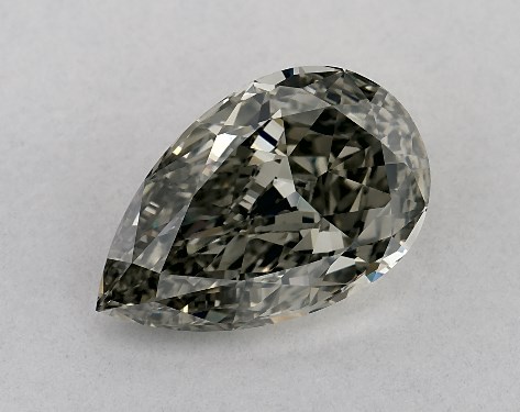 GIA 3.02 Carat Fancy Gray-VS2 Pear Shaped Diamond
