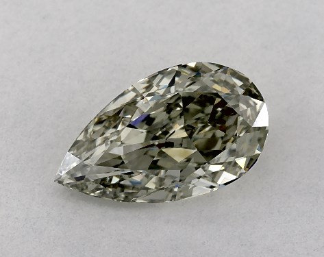 GIA 1.51 Carat Fancy Gray Yellowish Green-VVS2 Pear Shaped Diamond