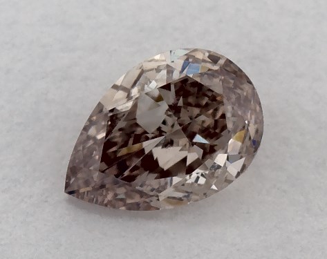 GIA 0.46 Carat Fancy Brown-SI1 Pear Shaped Diamond