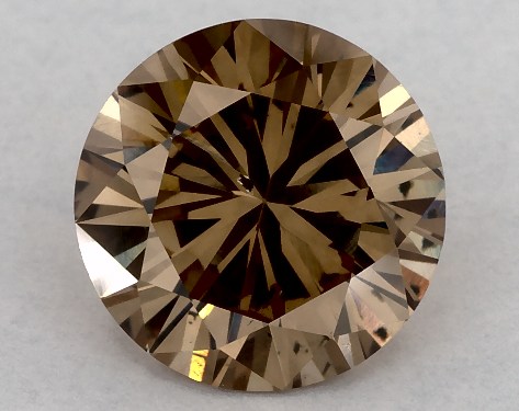 GIA 1.73 Carat Fancy Yellow Brown-SI2 Round Cut Diamond