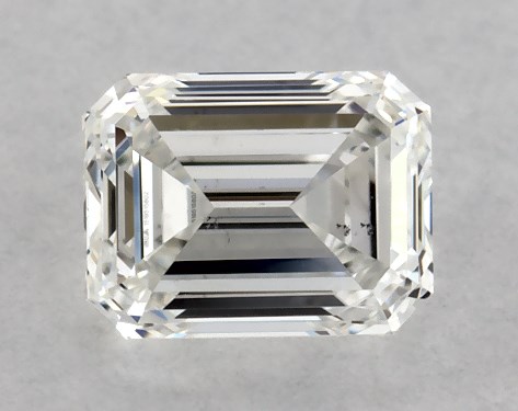 GIA 0.30 Carat H-SI1 Good Cut Emerald Diamond