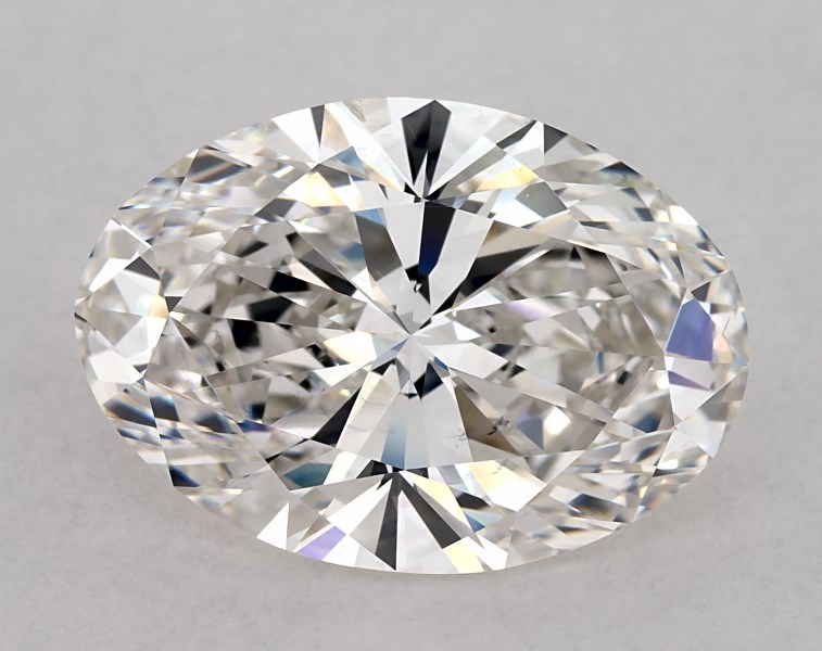 5.01 carat oval diamond, I SI1