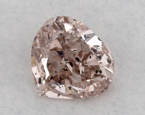 GIA 0.27 Carat Fancy Brownish Pink-CO Heart Shaped Diamond