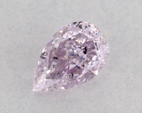 GIA 0.36 Carat Fancy Pinkish Purple-SI1 Pear Shaped Diamond