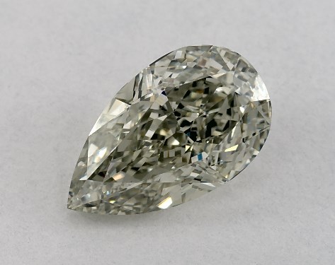 GIA 1.72 Carat Fancy Grayish Yellowish Green-VS1 Pear Shaped Diamond