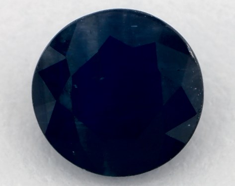 2.35 Carat Round Natural Blue Sapphire