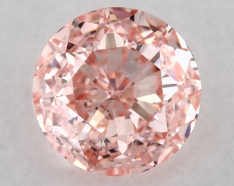 IGI 0.50 Carat Fancy Intense Pink-VS1 Round Cut Lab-Grown Diamond