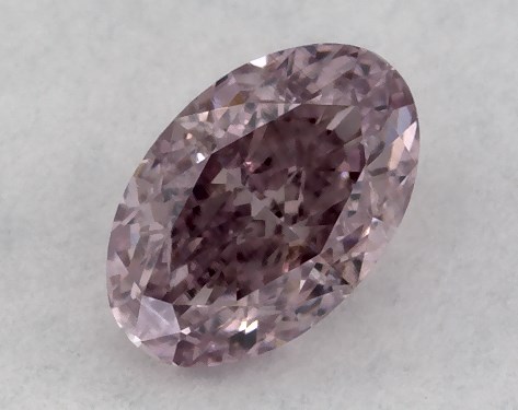 GIA 0.23 Carat Fancy Pink Purple-SI1 Oval Cut Diamond