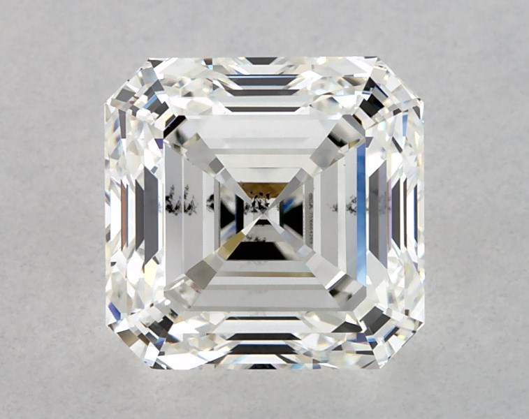 1.5 carat asscher diamond, H SI1