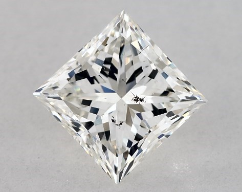 GIA 1.00 Carat J-SI2 Ideal Cut Princess Diamond