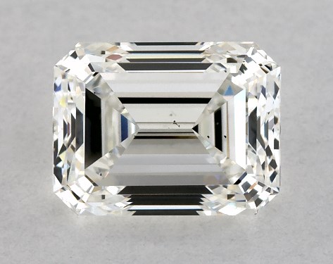 GIA 1.00 Carat H-VS2 Very Good Cut Emerald Diamond