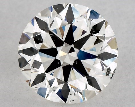 GIA 1.00 Carat H-SI2 Excellent Cut Round Diamond