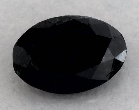 GIA 0.40 Carat Fancy Black-CO Oval Cut Diamond