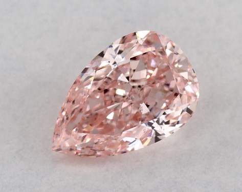 IGI 0.44 Carat Fancy Vivid Pink-VS2 Pear Shaped Lab-Grown Diamond