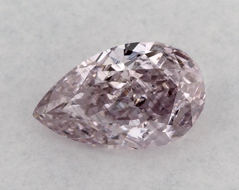 GIA 0.34 Carat Fancy Pink Purple-SI1 Pear Shaped Diamond