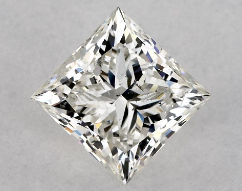 GIA 2.00 Carat I-SI2 Ideal Cut Princess Diamond