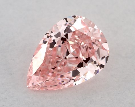 IGI 0.51 Carat Fancy Vivid Pink-VVS2 Pear Shaped Lab-Grown Diamond