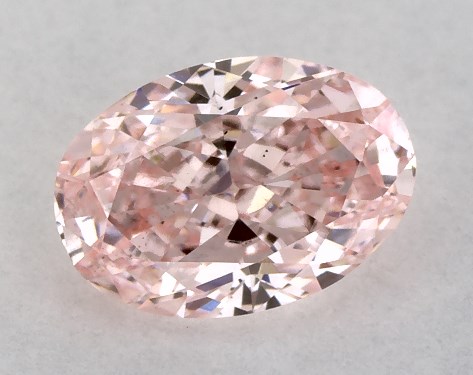 IGI 0.47 Carat Fancy Vivid Pink-VS2 Oval Cut Lab-Grown Diamond