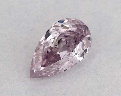 GIA 0.25 Carat Fancy Pink Purple-SI2 Pear Shaped Diamond