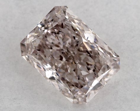 GIA 0.31 Carat Fancy Brownish Pink-SI2 Radiant Cut Diamond