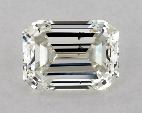 GIA 1.00 Carat J-SI2 Good Cut Emerald Diamond