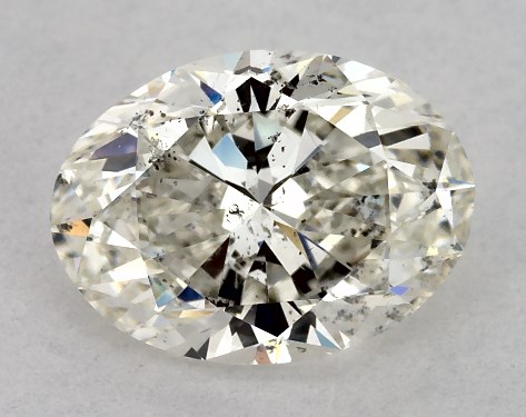GIA 1.50 Carat J-SI2 Very Good Cut Oval Diamond