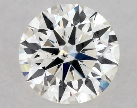 GIA 0.35 Carat H-SI1 Excellent Cut Round Diamond