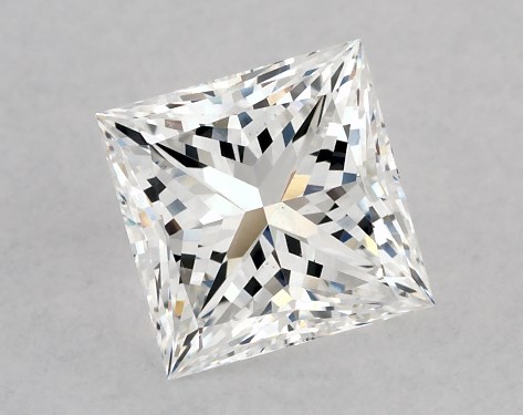 GIA 1.00 Carat F-VS2 Ideal Cut Princess Diamond