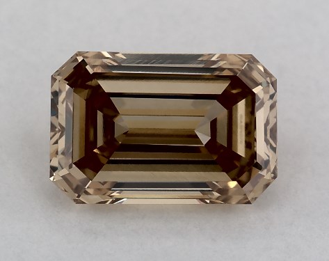 GIA 1.09 Carat Fancy Yellow Brown-VS2 Emerald Cut Diamond