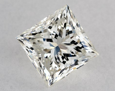 GIA 1.00 Carat K-SI2 Ideal Cut Princess Diamond