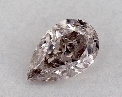 GIA 0.72 Carat Fancy Pinkish Brown-SI2 Pear Shaped Diamond