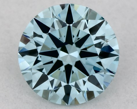 IGI 0.39 Carat Fancy Vivid Blue-VS1 Round Cut Lab-Grown Diamond