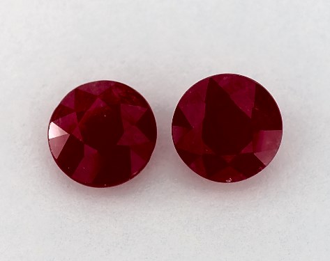 2.02 Total Carat Weight Round Natural Rubies