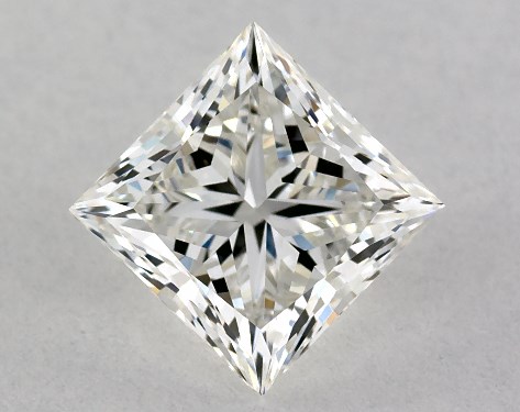 GIA 1.00 Carat H-VS2 Ideal Cut Princess Diamond