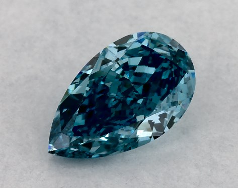 IGI 0.36 Carat Fancy Vivid Blue-VS1 Pear Shaped Lab-Grown Diamond