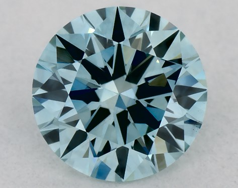 IGI 0.40 Carat Fancy Vivid Blue-VS2 Round Cut Lab-Grown Diamond