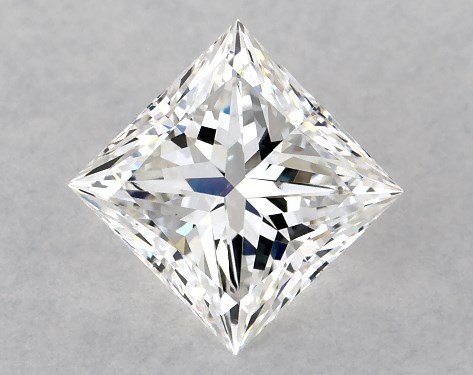 GIA 1.00 Carat F-VS2 Ideal Cut Princess Diamond