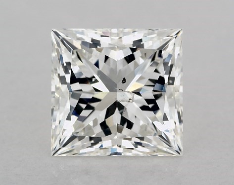 GIA 3.00 Carat H-SI2 Ideal Cut Princess Diamond