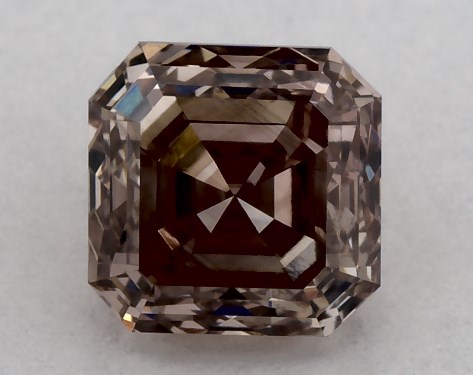 GIA 0.60 Carat Fancy Pink Brown-SI1 Asscher Cut Diamond