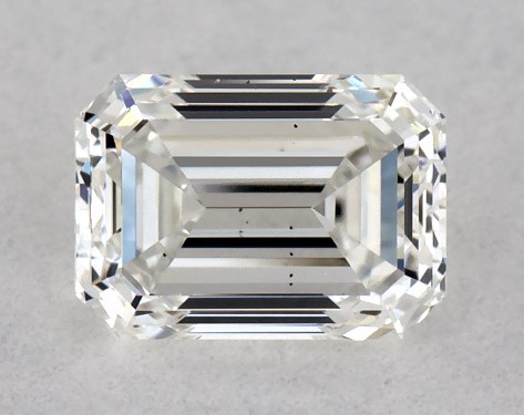 GIA 0.50 Carat H-SI1 Good Cut Emerald Diamond