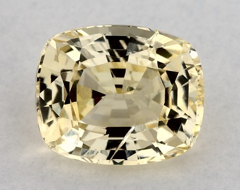 3.38 Carat Cushion Natural Yellow Sapphire