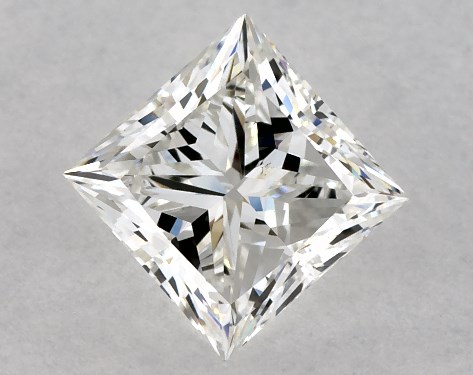 GIA 1.00 Carat G-VS2 Ideal Cut Princess Diamond